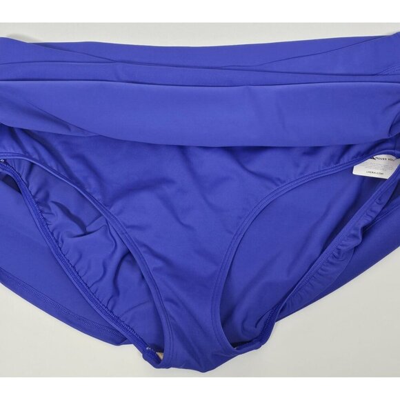 L.L. Bean UPF 50+ BeanSport Skirted Swimsuit Bottom 18 Reg Cobalt Blue Swim NWT - Picture 6 of 7